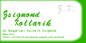 zsigmond kollarik business card